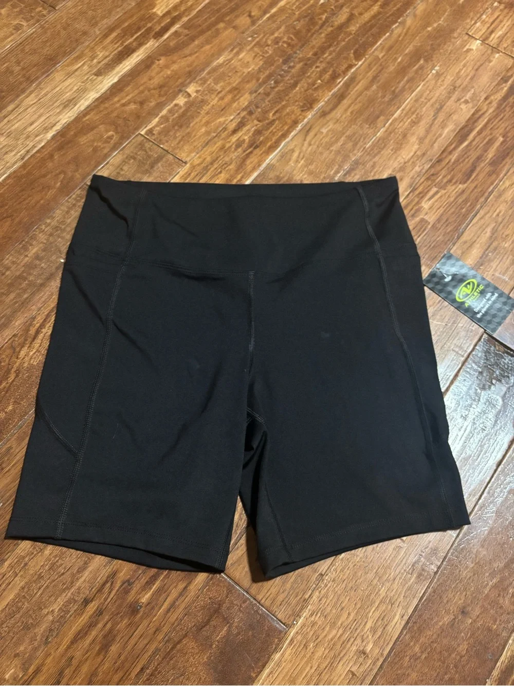 Athletic Works Large 12 14 Yoga Bike Running Exercise Fitness Shorts Side Pocket